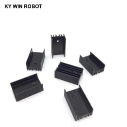 10pcs Aluminium TO-220 Heatsink TO 220 Heat Sink Transistor Radiator TO220 Cooler Cooling Black 25*15*11MM
