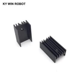 10pcs Aluminium TO-220 Heatsink TO 220 Heat Sink Transistor Radiator TO220 Cooler Cooling Black 25*15*11MM