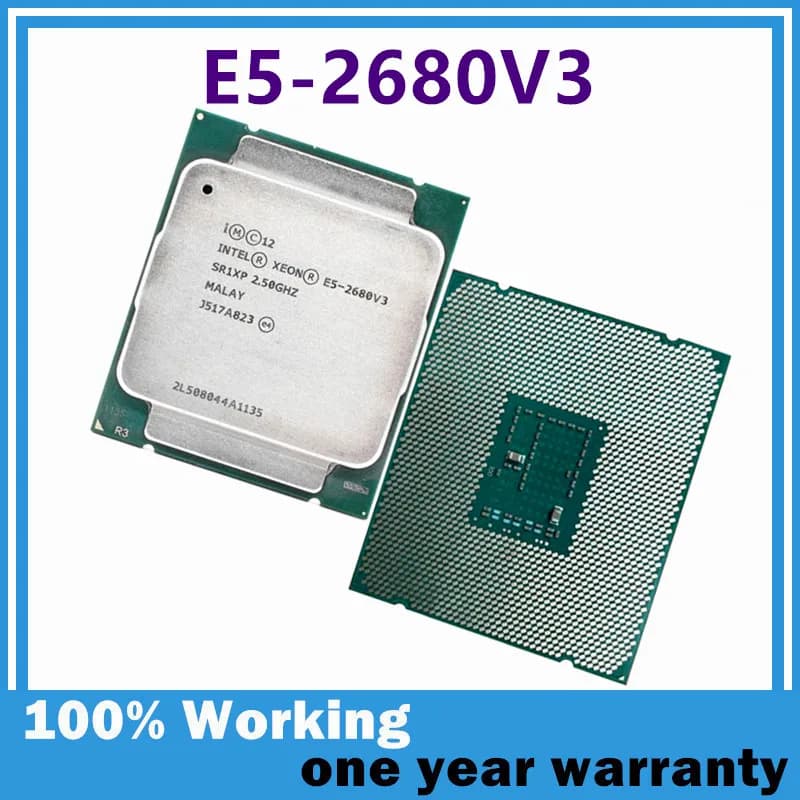 Xeon E5-2680V3 E5 2680 v3 2.5 GHz 12-Core 24-Thread CPU 30M 120W LGA 2011-3
