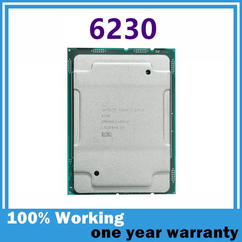 Xeon Gold 6230 CPU LGA3647 20-Cores 40-Threads 2.10GHz 27.5MB 125W xeon 6230
