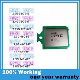 AMD EPYC 7502 7532 7452 7642 7K62 7302 7352 7402 official version unlocked server CPU (no vendor lock)