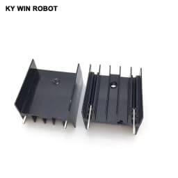 10 Pcs Aluminium TO-220 Heatsink TO 220 Heat Sink Transistor Radiator TO220 Cooler Cooling 25*23*16MM With 2Pin IC Electronic