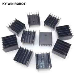 10 Pcs Aluminium TO-220 Heatsink TO 220 Heat Sink Transistor Radiator TO220 Cooler Cooling 25*23*16MM With 2Pin IC Electronic