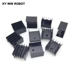 10 Pcs Aluminium TO-220 Heatsink TO 220 Heat Sink Transistor Radiator TO220 Cooler Cooling 25*23*16MM With 2Pin IC Electronic