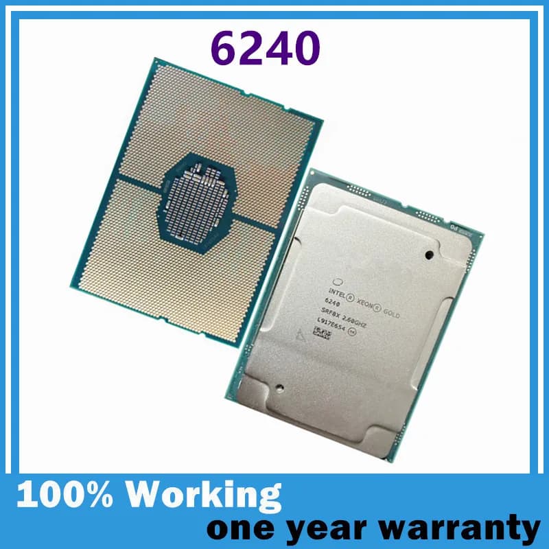 Xeon Gold 6240 CPU 150W 18 Cores 36 Threads 2.6GHz 24.75MB LGA3647 for C621 motherboard