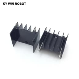 5pcs Black Aluminium TO-220 23x16x20mm Heatsink TO 220 Heat Sink Transistor Radiator TO220 Cooler Cooling 23*16*20MM With 2pin