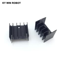 5pcs Black Aluminium TO-220 23x16x20mm Heatsink TO 220 Heat Sink Transistor Radiator TO220 Cooler Cooling 23*16*20MM With 2pin
