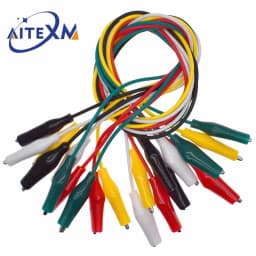 1Set Alligator Clips Electrical DIY Test Leads Alligator Double-ended Crocodile Clips Roach Clip Test Jumper Wire 46CM