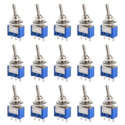 10pcs SPDT Mini Toggle Switch 3-Pin 2 Position ON/ON Miniature Toggle Switch 6A 125V AC Toggle Switch MTS-102