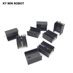 10pcs Aluminium TO-220 Heatsink TO220 Heat Sink Transistor Radiator TO220 Cooler Cooling black 20*15*10MM With Pin