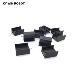 10pcs Aluminium TO-220 Heatsink TO220 Heat Sink Transistor Radiator TO220 Cooler Cooling black 20*15*10MM With Pin