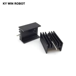 10pcs Aluminium TO-220 Heatsink TO220 Heat Sink Transistor Radiator TO220 Cooler Cooling black 20*15*10MM With Pin