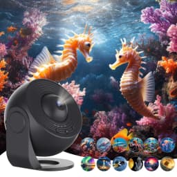 Ocean Starry Sky Projector Night Light 12 in 1 Animal Ocean Projector 360° Rotating Star Galaxy Projector Room Decoration