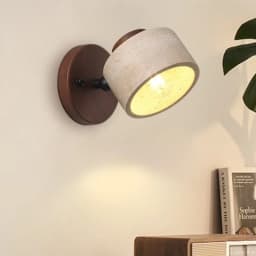 Yellow Cave Stone Japanese-style Wabi-sabi Bedroom Bedside Wall Lamp Retro Homestay Study Rotatable Wall Lamp with Switch For