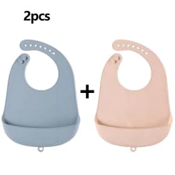1/2pcs Food Grade Silicone Baby Eating Bibs Easy to Clean Baby Bibs Drool Towels Waterproof Children Silicone Drool Bibs