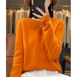 Premium 100% Merino Wool Knitted Sweater Women 2026 Autumn Winter Lightweight Warm Jumper Classic O-neck Long Sleeve Pullovers