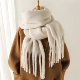 New Winter Scarf Men Women Cashmere Warm Solid Pashmina Blanket Wraps Female Thick Soft Bufanda Tassel Shawl Long Poncho Echarpe