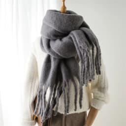 New Winter Scarf Men Women Cashmere Warm Solid Pashmina Blanket Wraps Female Thick Soft Bufanda Tassel Shawl Long Poncho Echarpe