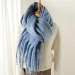 New Winter Scarf Men Women Cashmere Warm Solid Pashmina Blanket Wraps Female Thick Soft Bufanda Tassel Shawl Long Poncho Echarpe