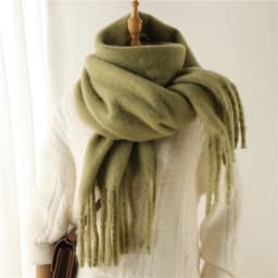 New Winter Scarf Men Women Cashmere Warm Solid Pashmina Blanket Wraps Female Thick Soft Bufanda Tassel Shawl Long Poncho Echarpe