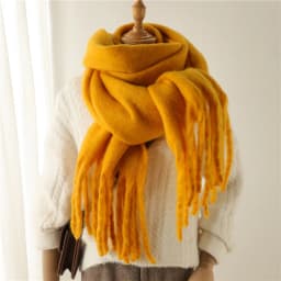 New Winter Scarf Men Women Cashmere Warm Solid Pashmina Blanket Wraps Female Thick Soft Bufanda Tassel Shawl Long Poncho Echarpe