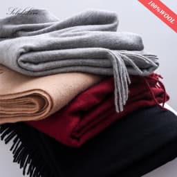 Solidlove Wool Winter Scarf Women Scarves Adult Scarves for Ladies 100% Wool Scarf Women Fashion Cashmere Poncho Wrap