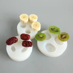 3d Fruit Silicone Molds Banana Slices Kiwi Dried Jujube Fruit Fondant Cake Chocolate Mould Cake Decoration DIY Resin Molds