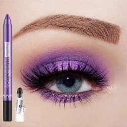 Metallic Blue Pearlescent Eyeshadow Pencil Stick Lasting Waterproof Smoky Glitter Grey White Purple Eye Shadow Highlighter Pen