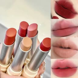 Waterproof and Easy To Color Matte Velvet Almond Nude Coffee Lipstick Lasting Do Not Stick To The Cup Lipstick Makeup Cosmetics