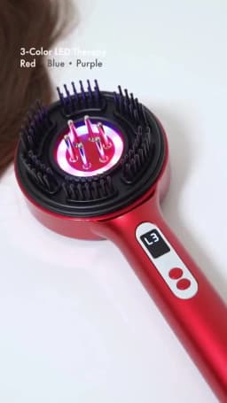 Electric Scalp Head Massage Comb 660nm Light Hair Growth Comb Hair Brush Head Spa 3 Levels Soft Massage Scalp Oil Applicator