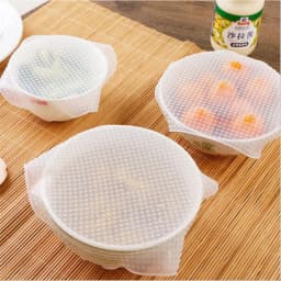 4Pcs Silicone Bowl Covers Food Fresh Keeping Wrap Reusable Silicone Wrap Seal Lid Cover Stretch Vacuum Food Wrap Kitchen Accs