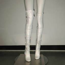 2024 Summer Beach Leg Warmer Fashion Black White Diamond Hollow Lace Up Leg Warmers For Outwear Accessories Bodycon Loungewear