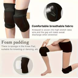 1Pair Sports Knee Pads Breathable Dancing Volleyball Soccer Patella Brace Support Unisex Gym Fitness Yoga EVA Sponge Kneepad