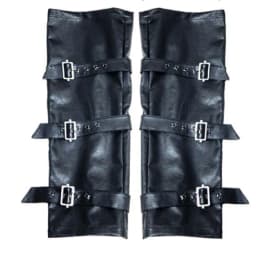 Adjustable Five-pointed Star Rivet Pin Buckle Strap PU Leather Leg Warmers Woman Gothic Punk Leather Leg Sleeve Covers