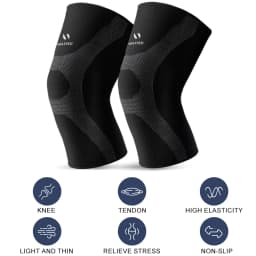 2pcs Plus Size Knee Pads Compression Knee Support for Obese Men Women Heavy-Duty Anti-slip Arthritis Relief Fitness Knee Cover