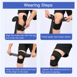 1PCS Adjustable Sports Knee Pad Knee Pain Relief Patella Stabilizer Brace Support for Hiking Soccer Basketball Running Sport