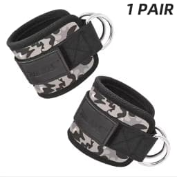 Adjustable Padded Ankle Wrist Cuffs Padded Straps D-Ring Glute Kickback for Cable Machine, Ideal for Glutes Exercises