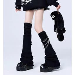 2026 Autumn Lolita Leg Warmers Stripe JK Y2K Style Knitted Leg Sleeves Warm Foot Cover Lady Crochet Heap Heap Socks Boot Cuffs
