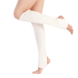 Lolita Long Socks Woman Yoga Leg Warmers Knitted Warm Foot Cover Winter Dance Ballet Exercising Fitness Crochet Socks Boot Cuffs