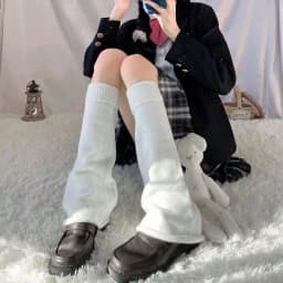 Y2k Women Leg Warmer Multicolor Lace Up Closure Lace Up Leg Warmers Girls Solid Color Over The Knee Tie-up Thigh-high Foot Socks