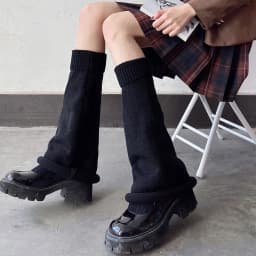 Y2k Women Leg Warmer Multicolor Lace Up Closure Lace Up Leg Warmers Girls Solid Color Over The Knee Tie-up Thigh-high Foot Socks