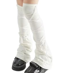 Y2K Harajuku Leg Stockings Black White Grey Gothic Lolita Over Knee High Sock Lolita Over Knee Leg Cuffs Punk Lolita Flared Sock