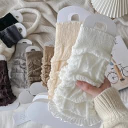 Y2k Boot Cuffs Cover Knitted Knee Sleeves for Women Winter Warm Foot Cover Long Socks Leg Warmers Solid Lolita Crochet Heap Sock