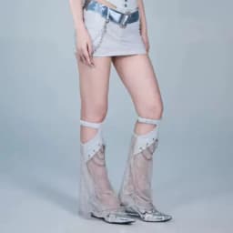 Original Design Punk Girl Mesh Hollow Out Wasteland Leg Cover Subculture Y2k Leg Warmer Leg Sleeve Gothic Women Clothing