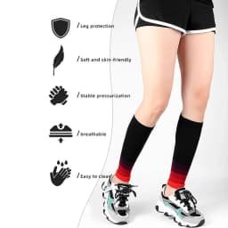 1Pair Calf Compression Sleeve  20-30mmHg Women Men Footless Running Leg Socks Shin Splints Varicose Veins Marathon Leg Sleeves