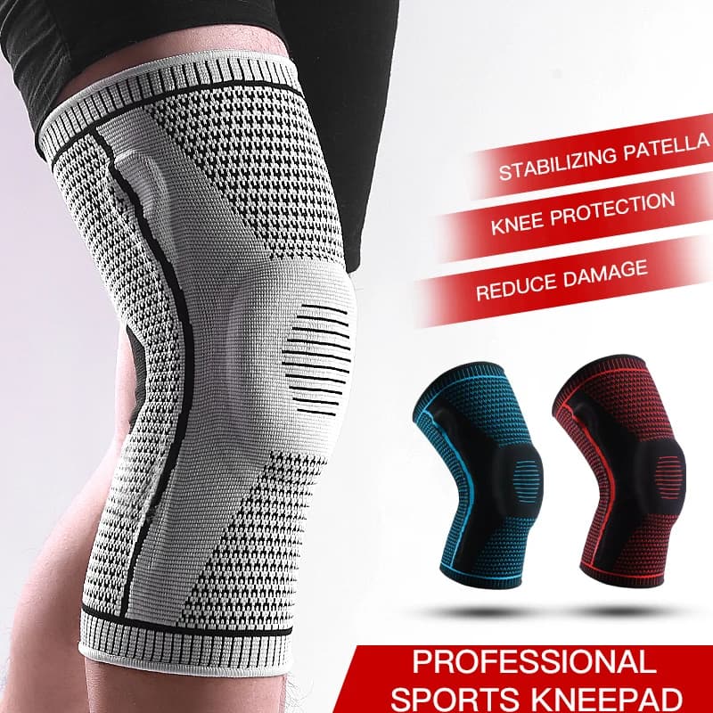 Non-Slip Knee Support Brace with Patella Gel Pad Stabilizers Comfort-Fit Compression Sleeve for Arthritis, Sports