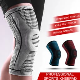 Non-Slip Knee Support Brace with Patella Gel Pad Stabilizers Comfort-Fit Compression Sleeve for Arthritis, Sports