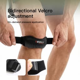 1pc VILICO Patellar Strap, Knee Protector Patellar Tendon Support Suitable for Running, Basketball, Jumper Knees, Tennis, Volley