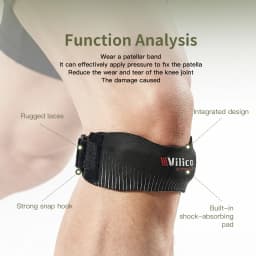 1pc VILICO Patellar Strap, Knee Protector Patellar Tendon Support Suitable for Running, Basketball, Jumper Knees, Tennis, Volley