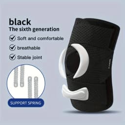 Adjustable Knee Brace Mesh Breathable Knee Support with Spring Stabilizers Open‑Patella Knee Sleeve for Daily Outdoor Activities